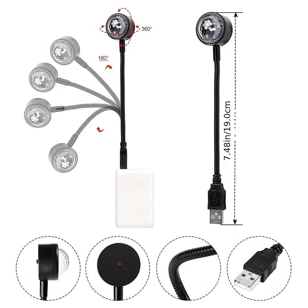 車両用LED星空ナイトライト、USB電源ギャラクシースタープ - Night Light Projector Stars のレビューと価格
