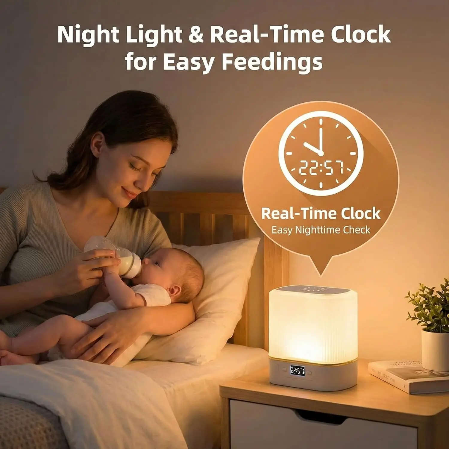 LEDナイトライトベッドサイドランプ、タッチリモコン付きポー - Baby Nursery Egg Light のレビューと価格