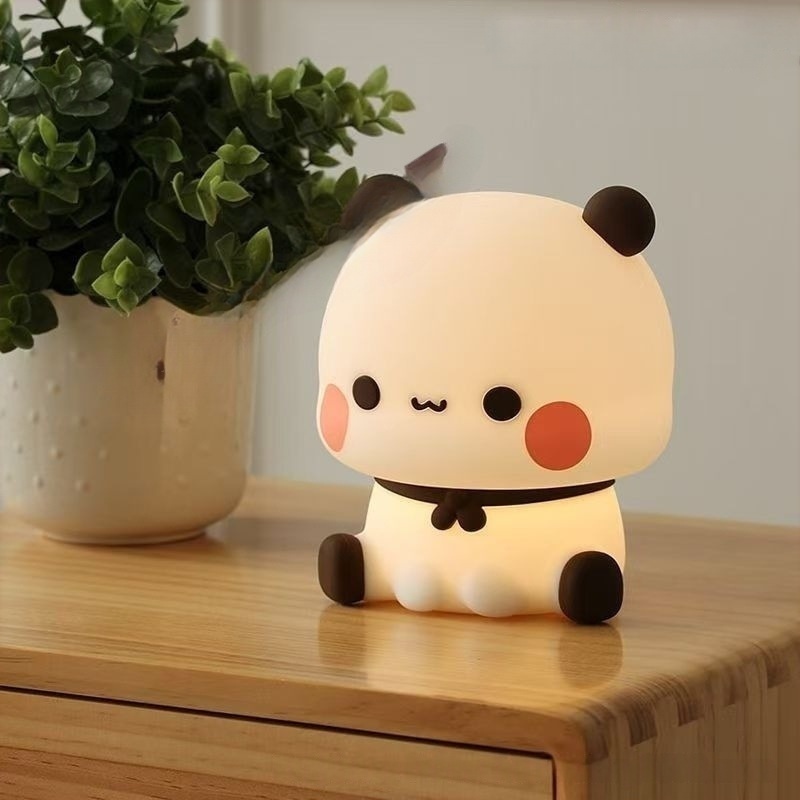 パンダLEDナイトライトランプ　可愛い漫画風パットランプ　動 - Baby Nursery Egg Light のレビューと価格