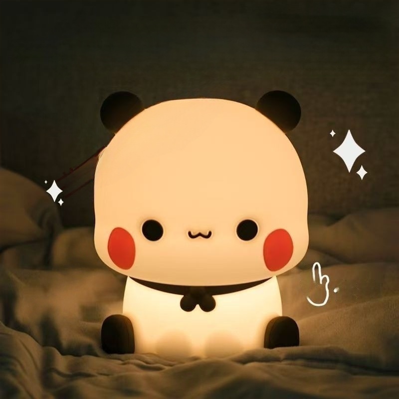 パンダLEDナイトライトランプ　可愛い漫画風パットランプ　動 - Baby Nursery Egg Light のレビューと価格