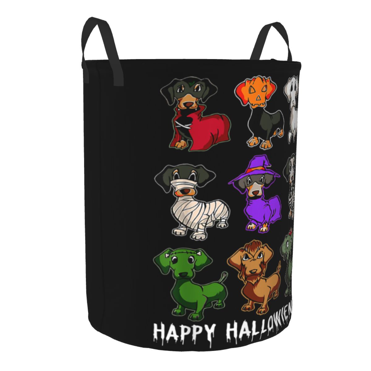 ハッピーハロウィン 面白いダックスフント ハロウィンランドリ - Baby Nursery Laundry Basket のレビューと価格
