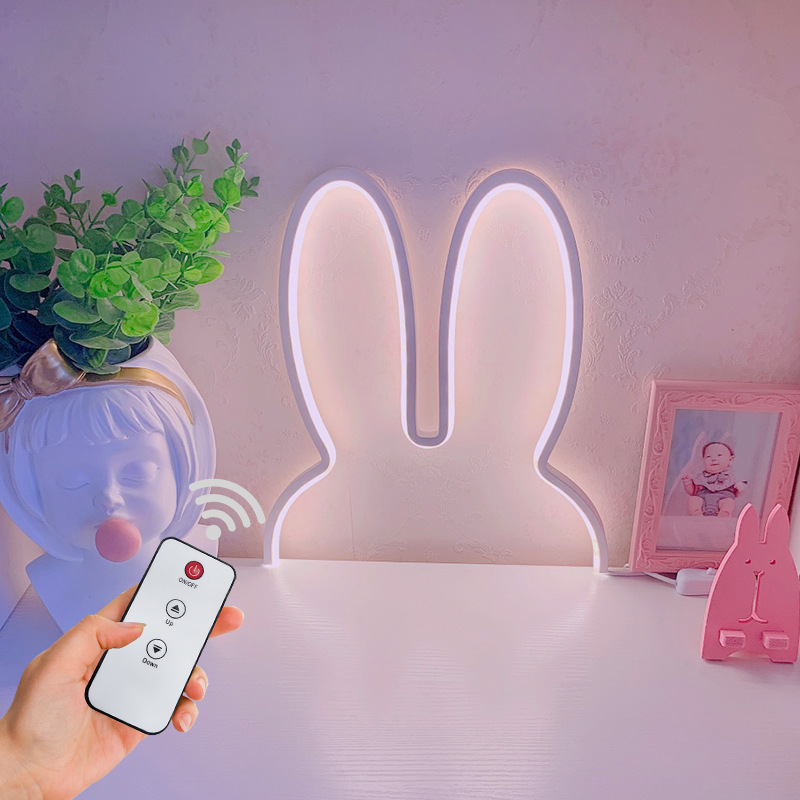 かわいいLEDウサギウォールライト、USB電源、ベビーデスク - Baby Nursery Egg Light のレビューと価格
