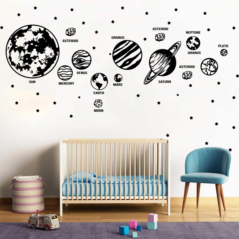 大きな惑星のソーラーシステム,ウォールステッカー,ベビールー - Baby Nursery Furniture のレビューと価格
