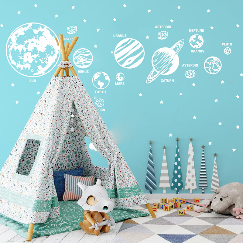 大きな惑星のソーラーシステム,ウォールステッカー,ベビールー - Baby Nursery Furniture のレビューと価格