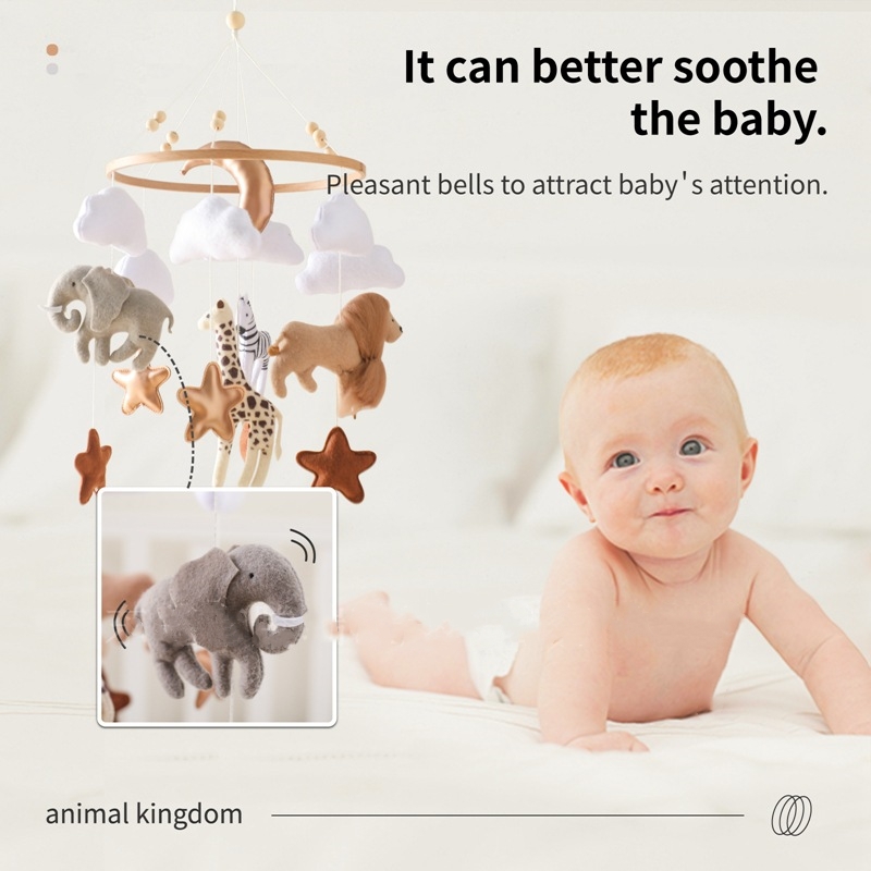 ホット販売北欧手作りフェルトジャングルサファリベビーベッドモ - Baby Nursery Crib のレビューと価格