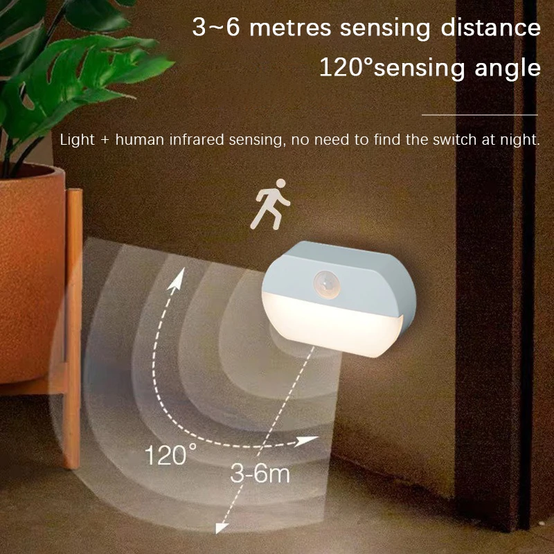 LED 人体感知ナイトライト寝室のベッドサイド通路ワードロー - Baby Nursery Egg Light のレビューと価格