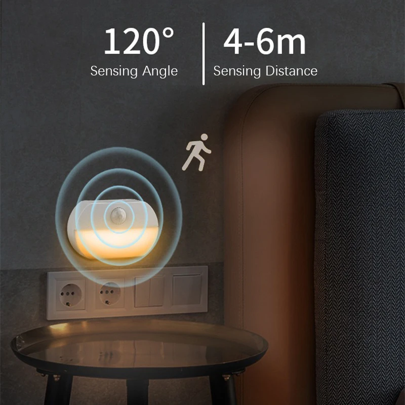 LED 人体感知ナイトライト寝室のベッドサイド通路ワードロー - Baby Nursery Egg Light のレビューと価格