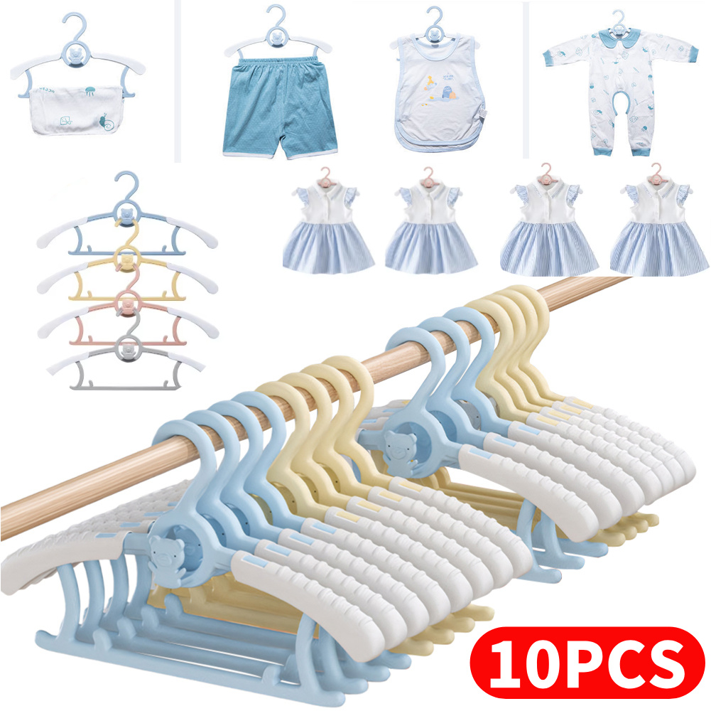 10個入り 伸縮式ベビー服ハンガー 子供服乾燥ラック 幼児用 - Baby Nursery Uniform のレビューと価格