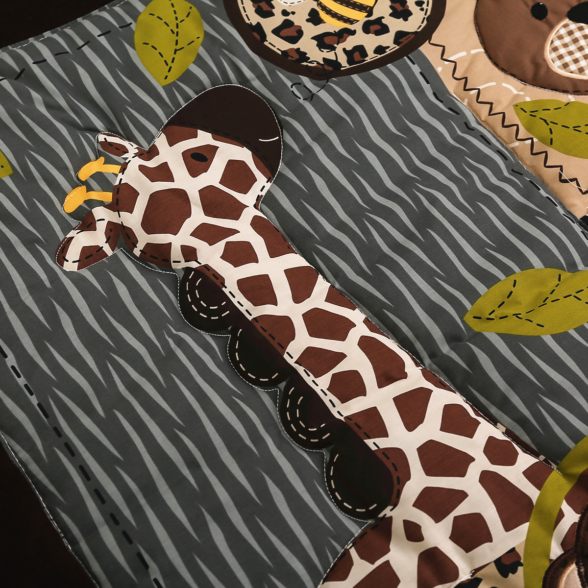 3点セット 刺繍入り 新生児用ベビーベッド寝具セット ベビー - Baby Nursery Jungle Theme のレビューと価格